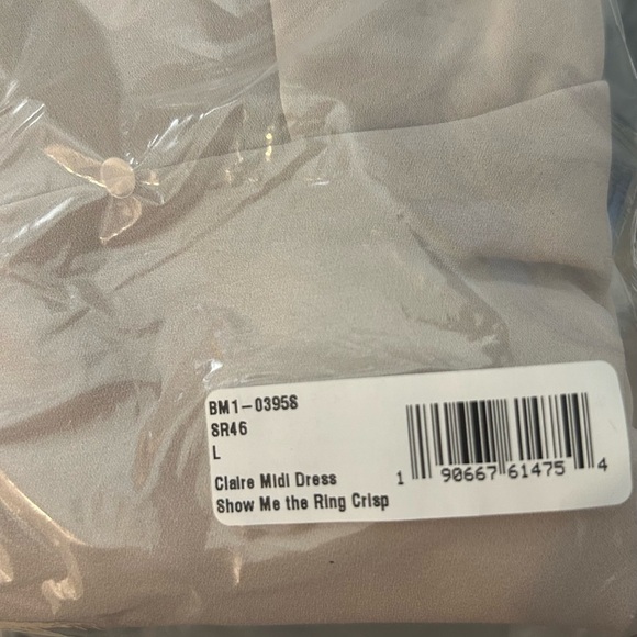 SHOW ME YOUR MUMU Claire Show me the Ring crisp Chiffon Midi Dress Bridesmaid - Picture 3 of 9